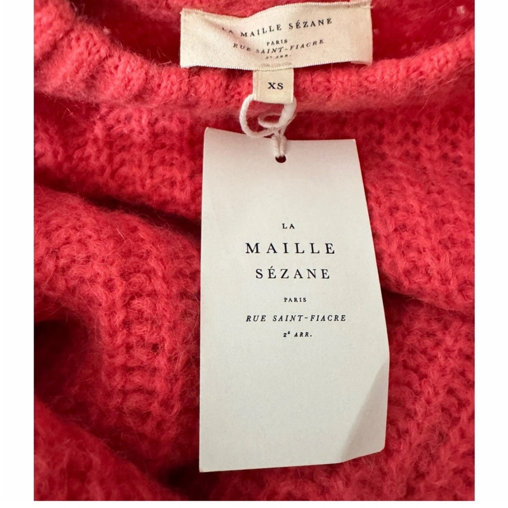 Sezane La Maille Pull Jose Sweater Rose Candy XS - Picture 4 of 8